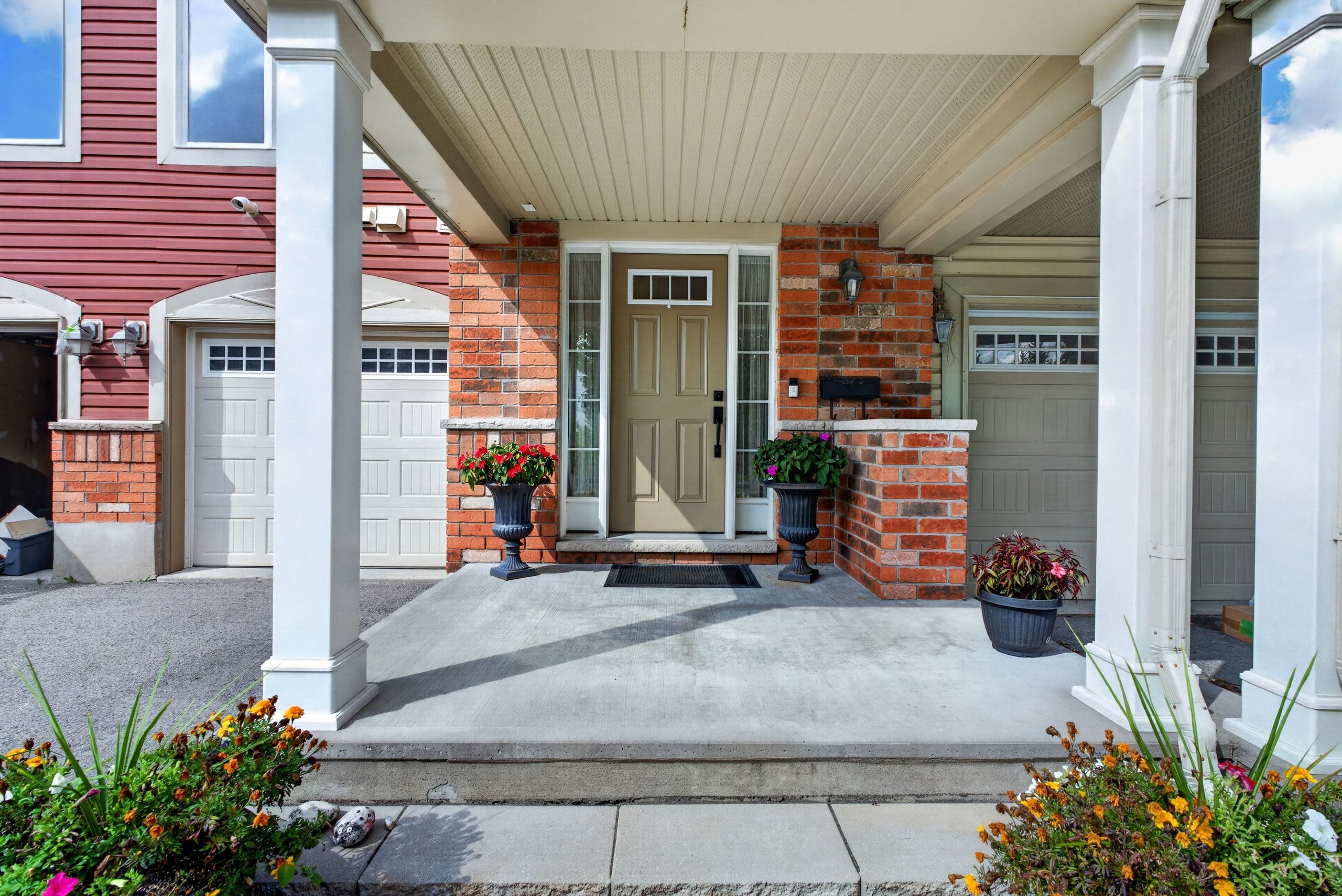 Covered front porch and entry