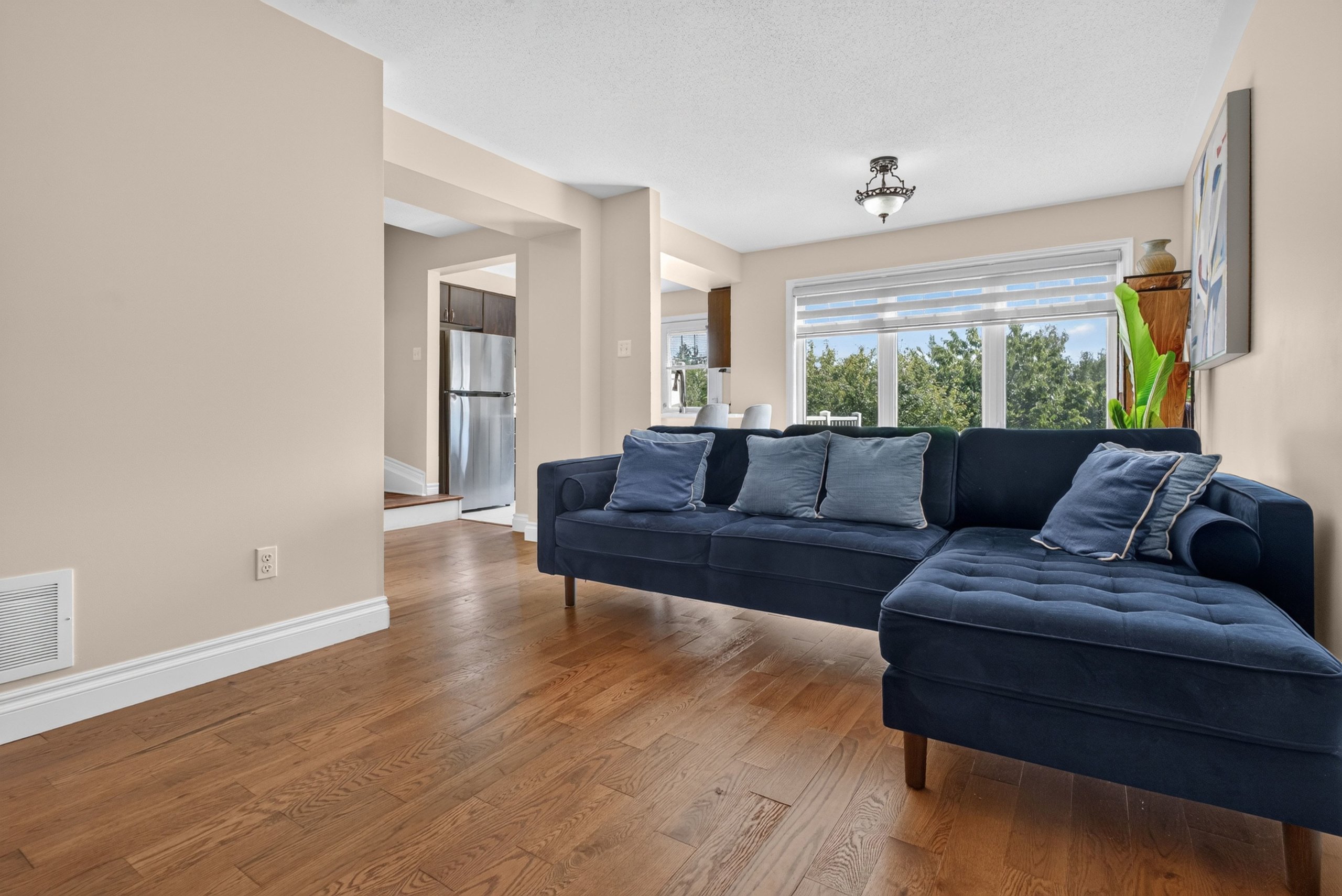 Living room with hardwood floors